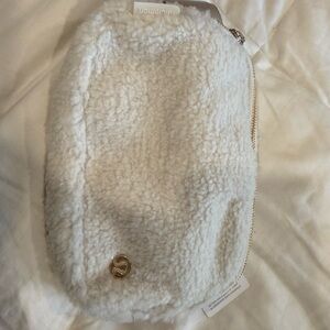 lululemon athletica Cream Fleece Belt Bag